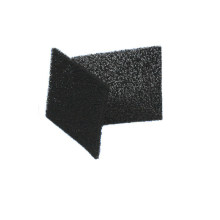 Polyester Filter Media Impregnated with Activated Carbon, Black